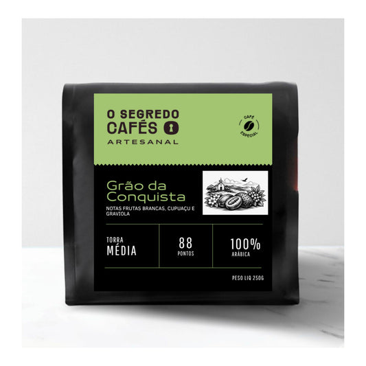 Café Especial Grão da Conquista  Frutas Brancas e Cupuaçu exótico O Segredo Cafés 250g