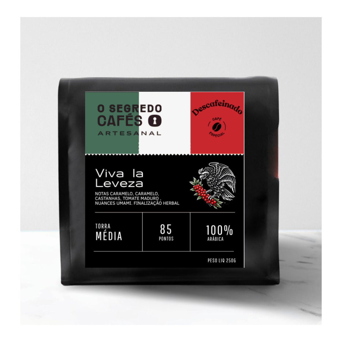 Café Especial Viva la Leveza! Descafeinado, doçura e serenidade em cada gole O Segredo Cafés 250g