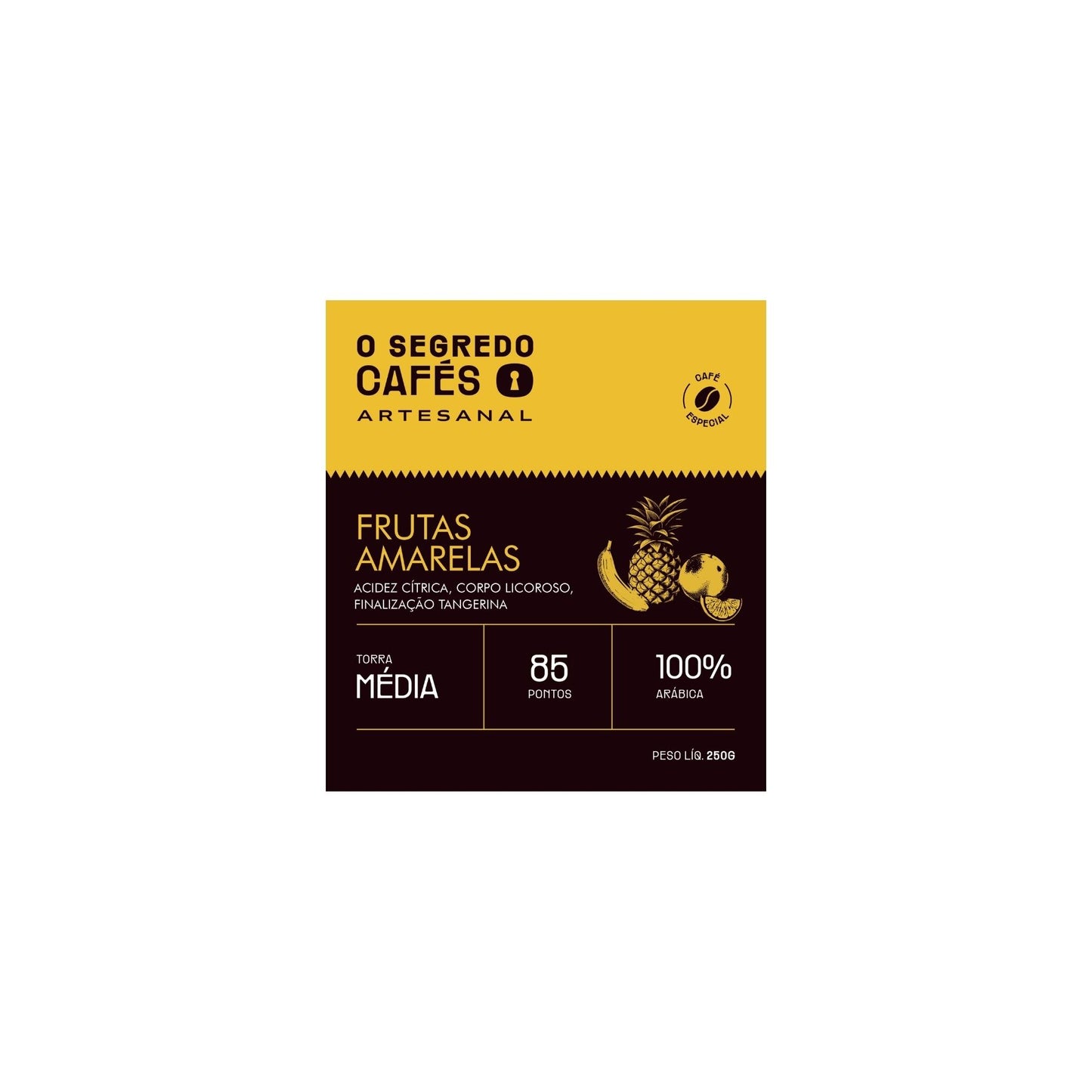 Café Especial Frutas Amarelas O Segredo Cafés 250g