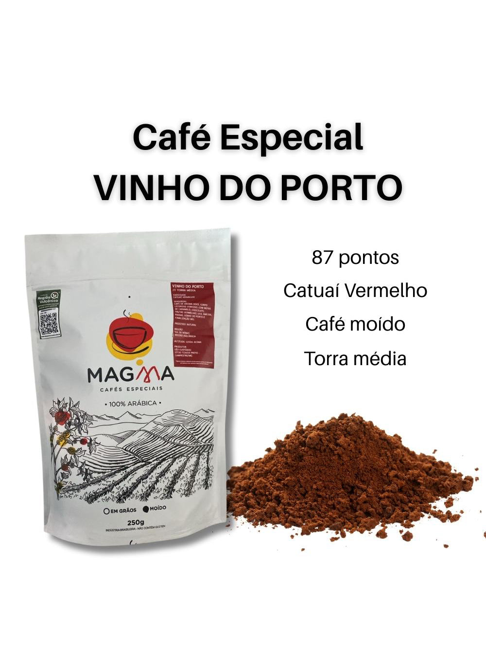 Café especial Vinho do Porto  MOÍDO  250g 100% Arábica