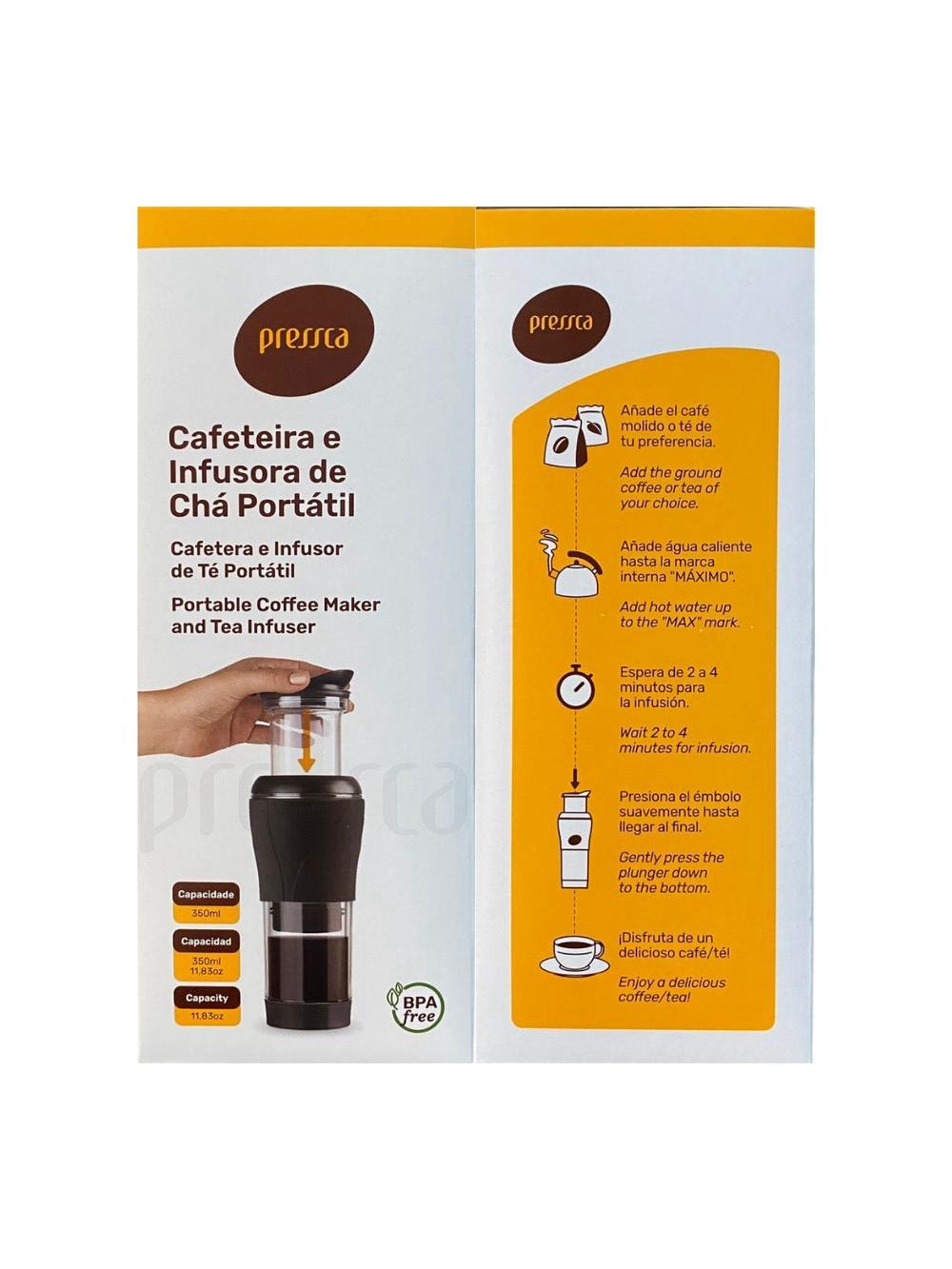 Cafeteira e Infusora De Chá Portátil
