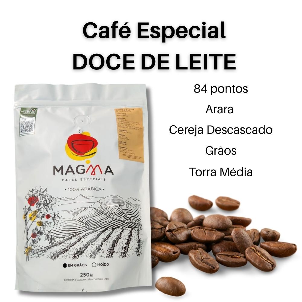 Café especial DOCE DE LEITE GRÃOS 250g 100% Arábica