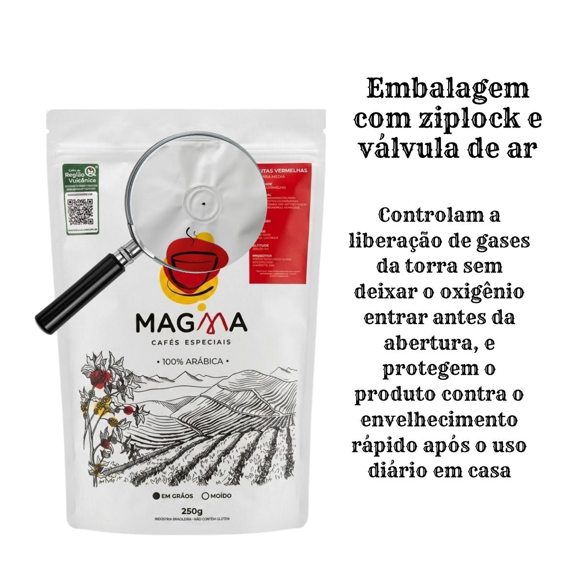 Café Especial em Grãos Frutas Vermelhas 250g  100% Arábica