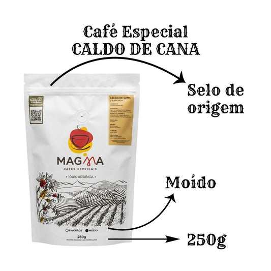 Café Especial Magma Caldo de Cana Moído 250g 100% Arábica
