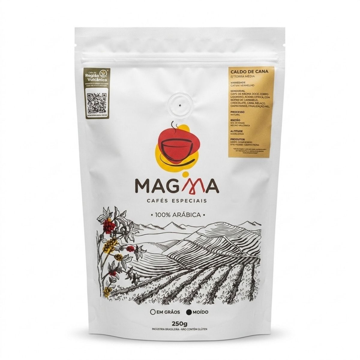 Café Especial Magma Caldo de Cana Moído 250g 100% Arábica