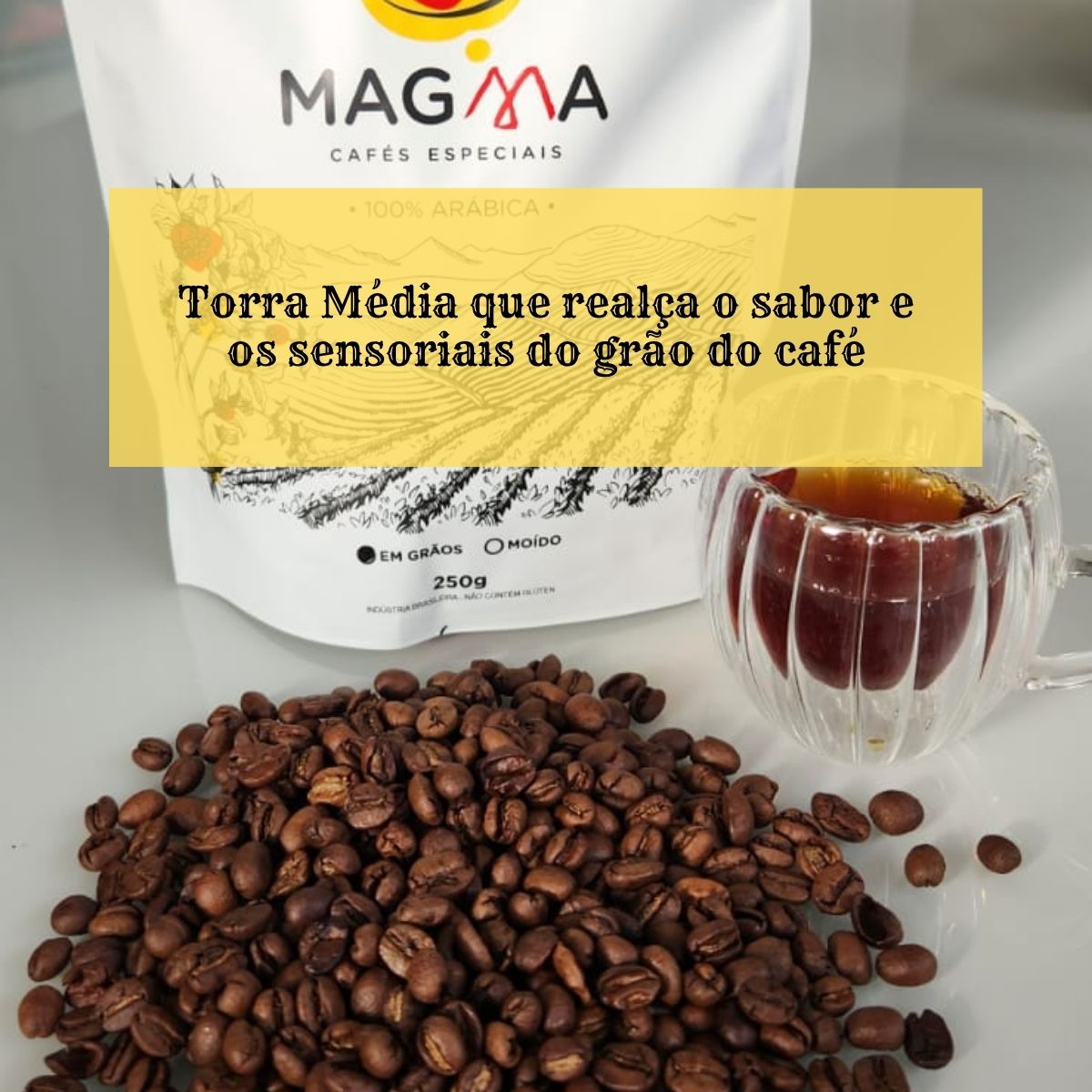 Café Especial Magma Caldo de Cana Moído 250g 100% Arábica
