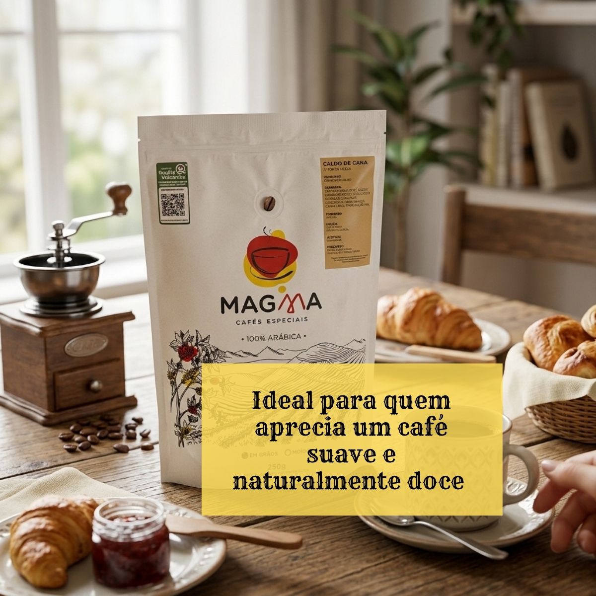 Café Especial Magma Caldo de Cana Grãos 250g 100% Arábica