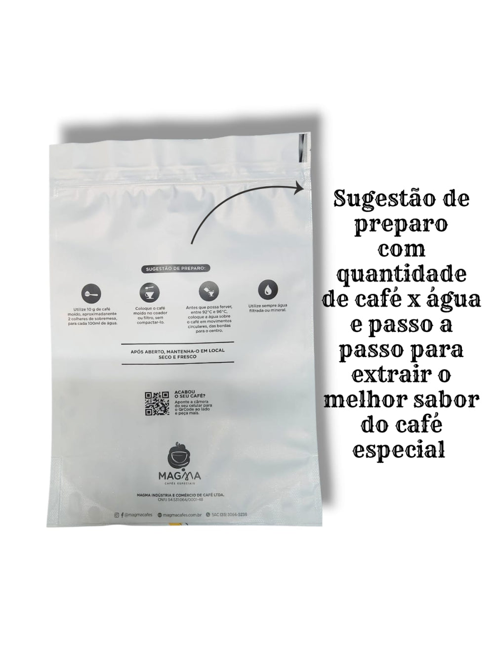 Café Especial Magma Espresso GRÃOS - 250g - 100% Arábica