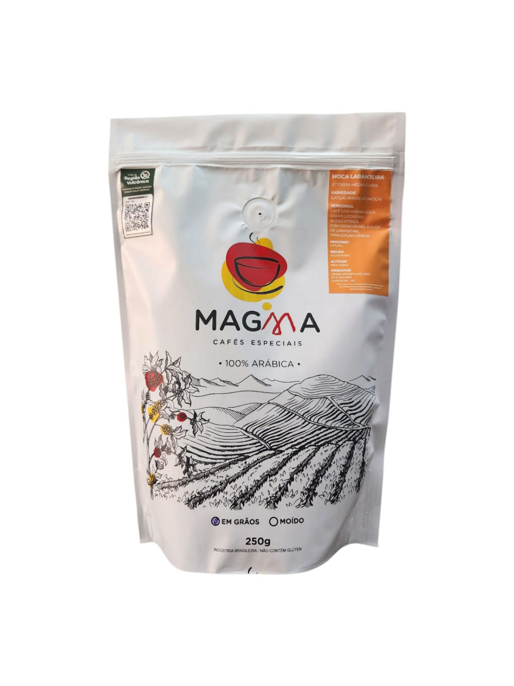 Café Especial Magma Moca Laranjeira GRÃOS - 250g - 100% Arábica