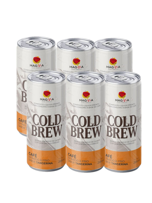 Cold Brew Magma Cafés sabor Tangerina - Kit com 6 unidades