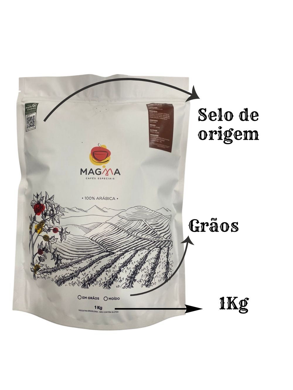 Café especial Chocolate GRÃOS - 1Kg - 100% Arábica