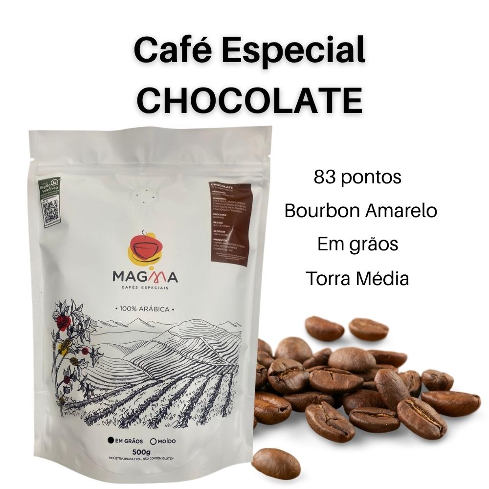 Café Especial Magma Chocolate Grãos 500g 100% Arábica