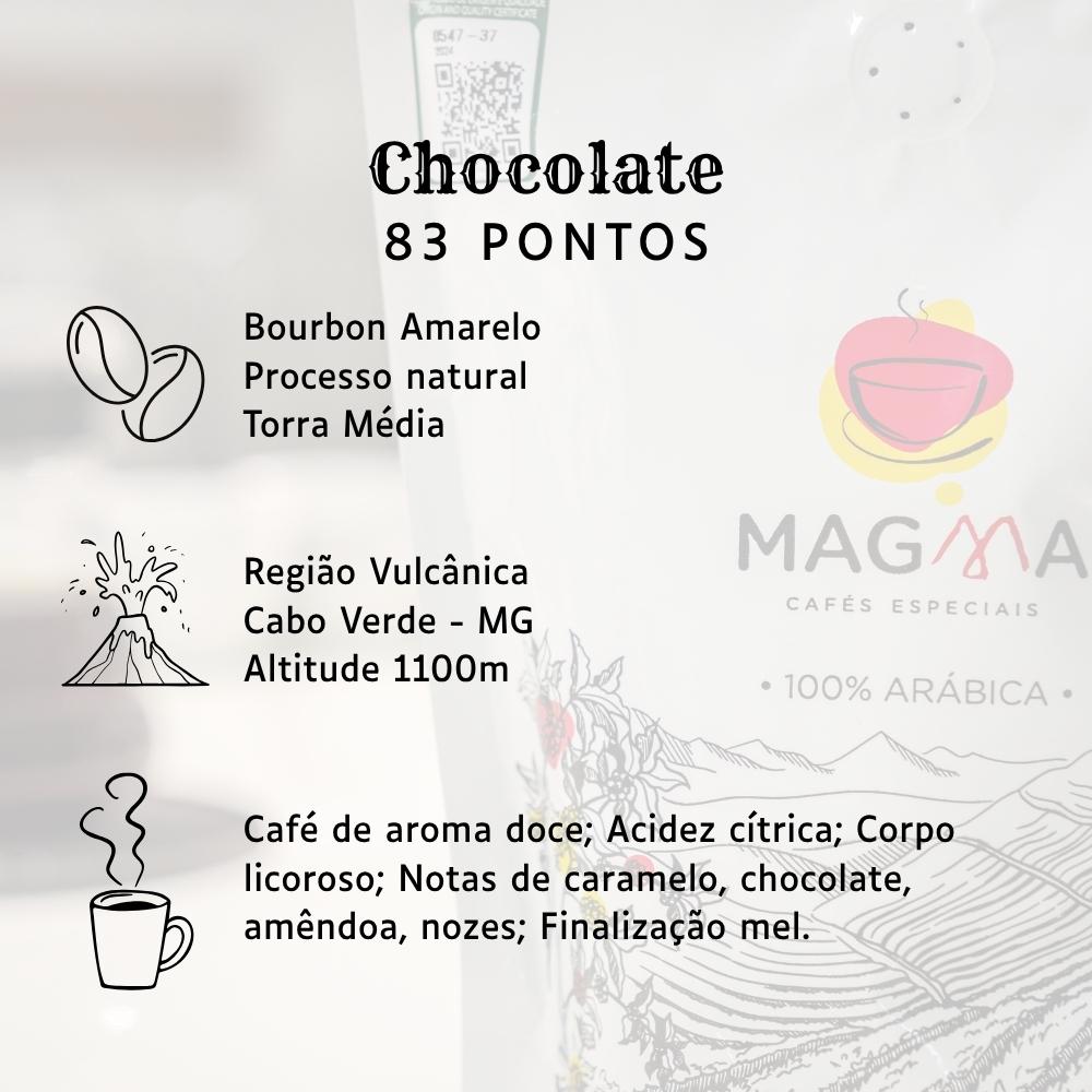 Café Especial Magma Chocolate Grãos 500g 100% Arábica
