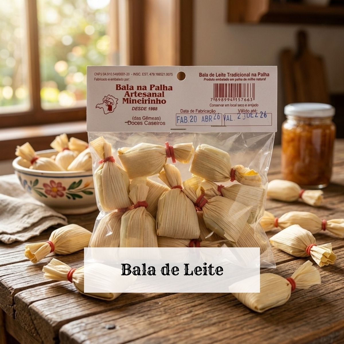 Bala de Leite na Palha 140g