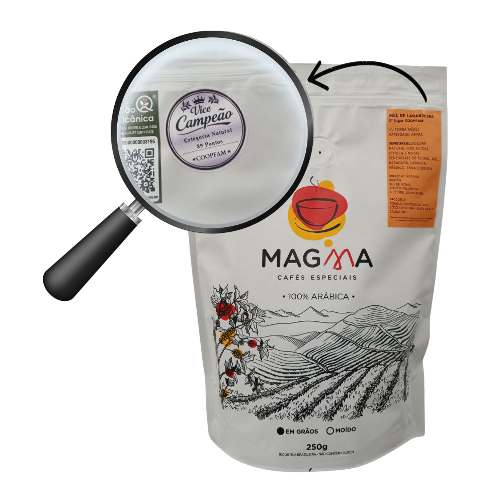 Café Especial 89 pontos Mel de Laranjeira em Grãos 250g