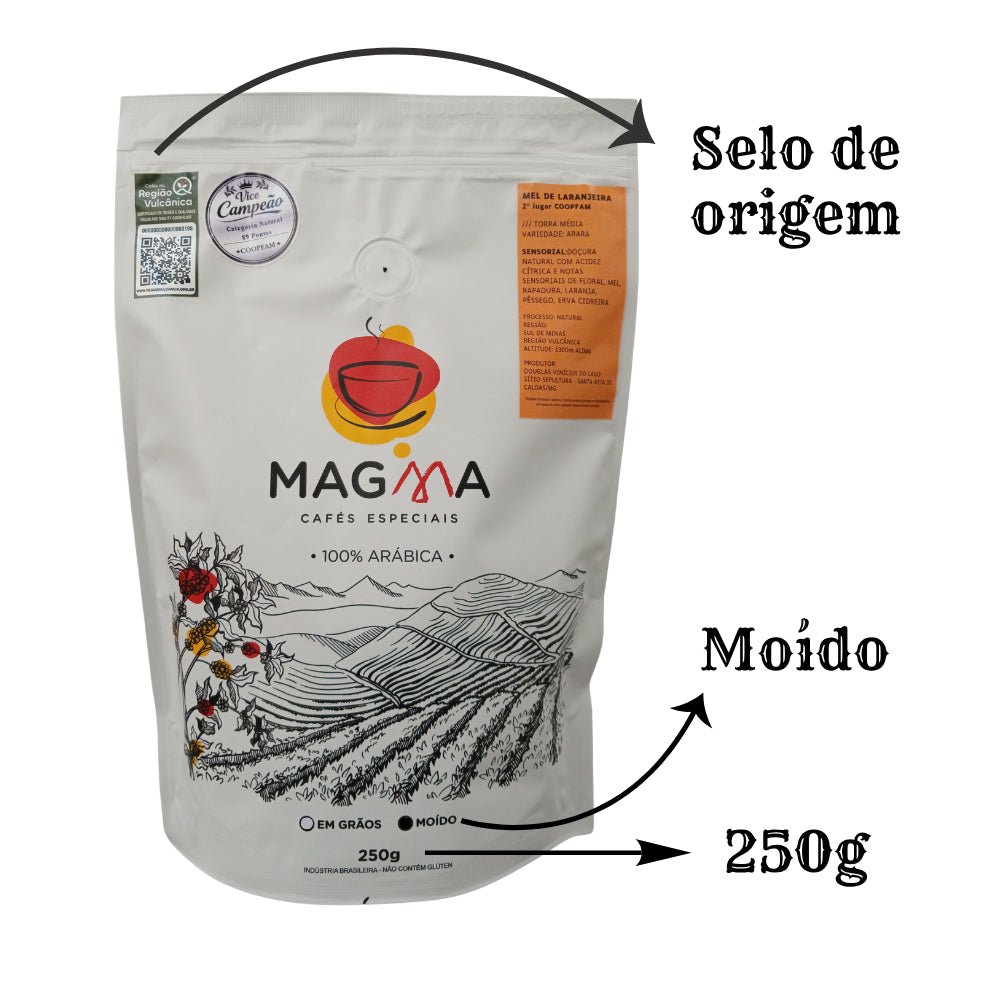 Café Especial 89 pontos Mel de Laranjeira Moído 250g