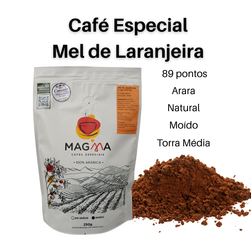 Café Especial 89 pontos Mel de Laranjeira Moído 250g