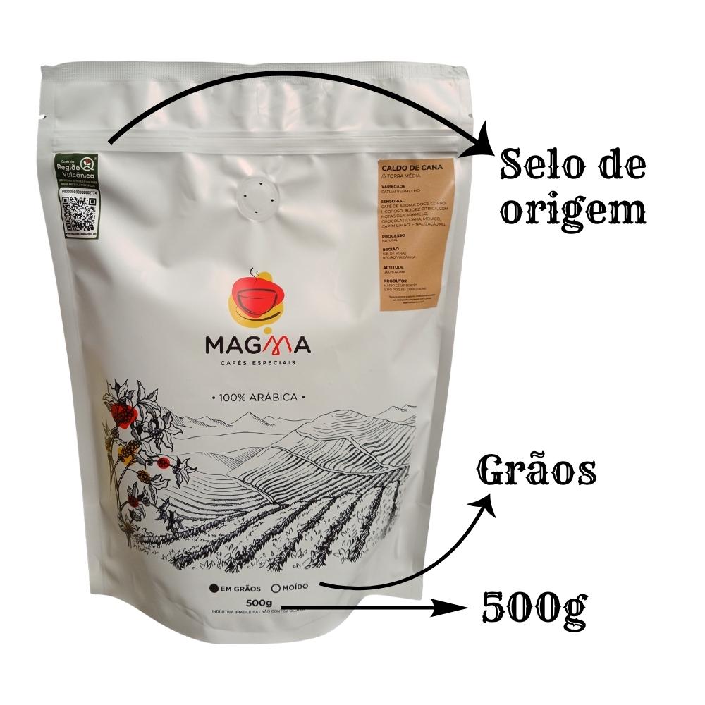 Café Especial Magma Caldo de Cana Grãos 500g com 86 pontos