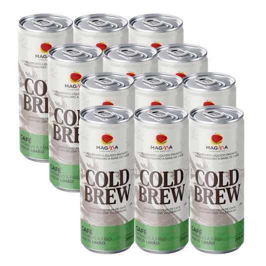 Cold Brew Magma Cafés sabor Limão Pack com 12 unidades