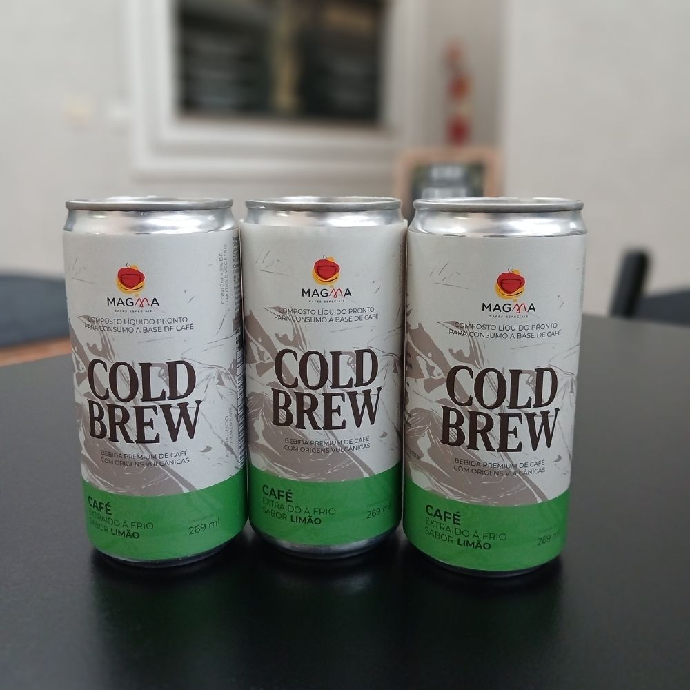 Cold Brew Magma Cafés sabor Limão Kit com 3 unidades