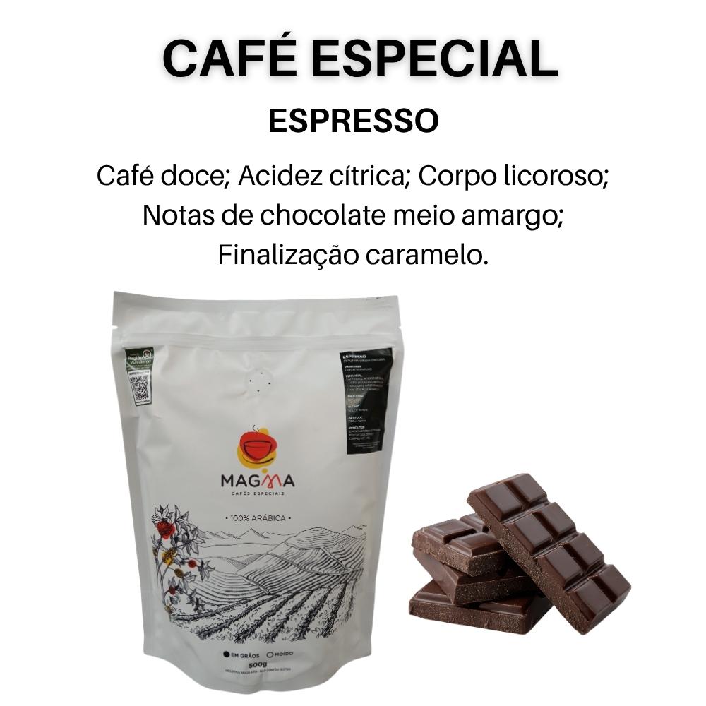 Café Especial Magma Espresso GRÃOS 500g 100% Arábica