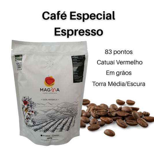 Café Especial Magma Espresso GRÃOS 500g 100% Arábica