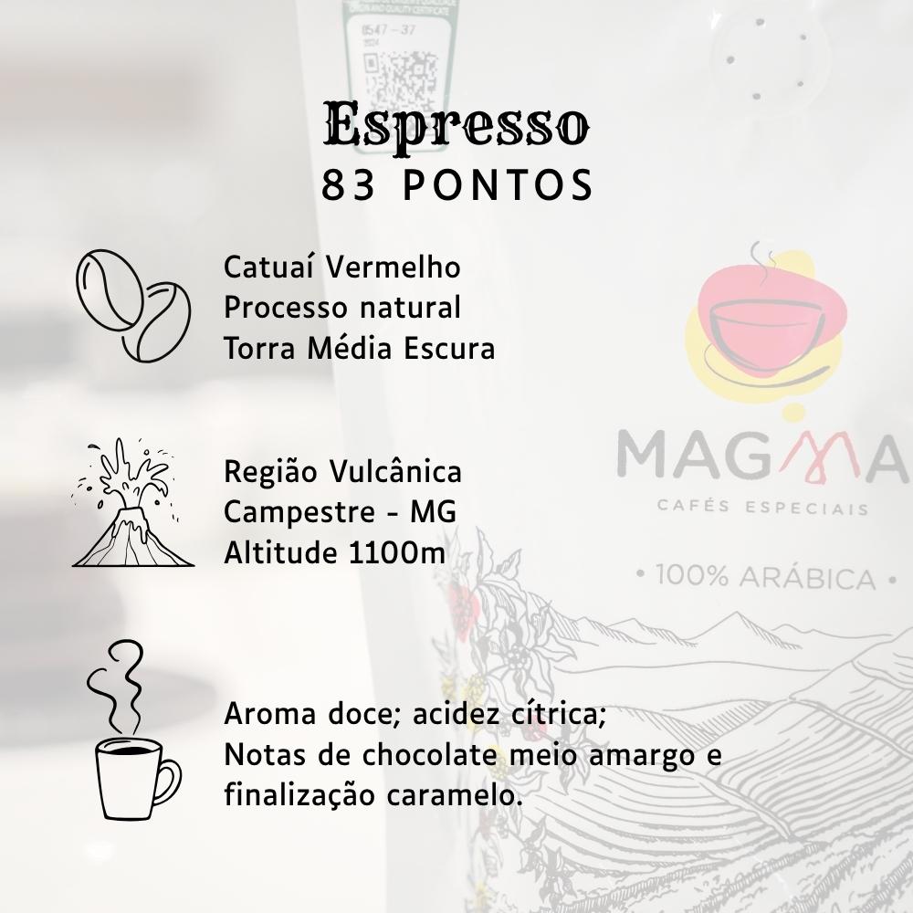 Café Especial Magma Espresso GRÃOS 500g 100% Arábica