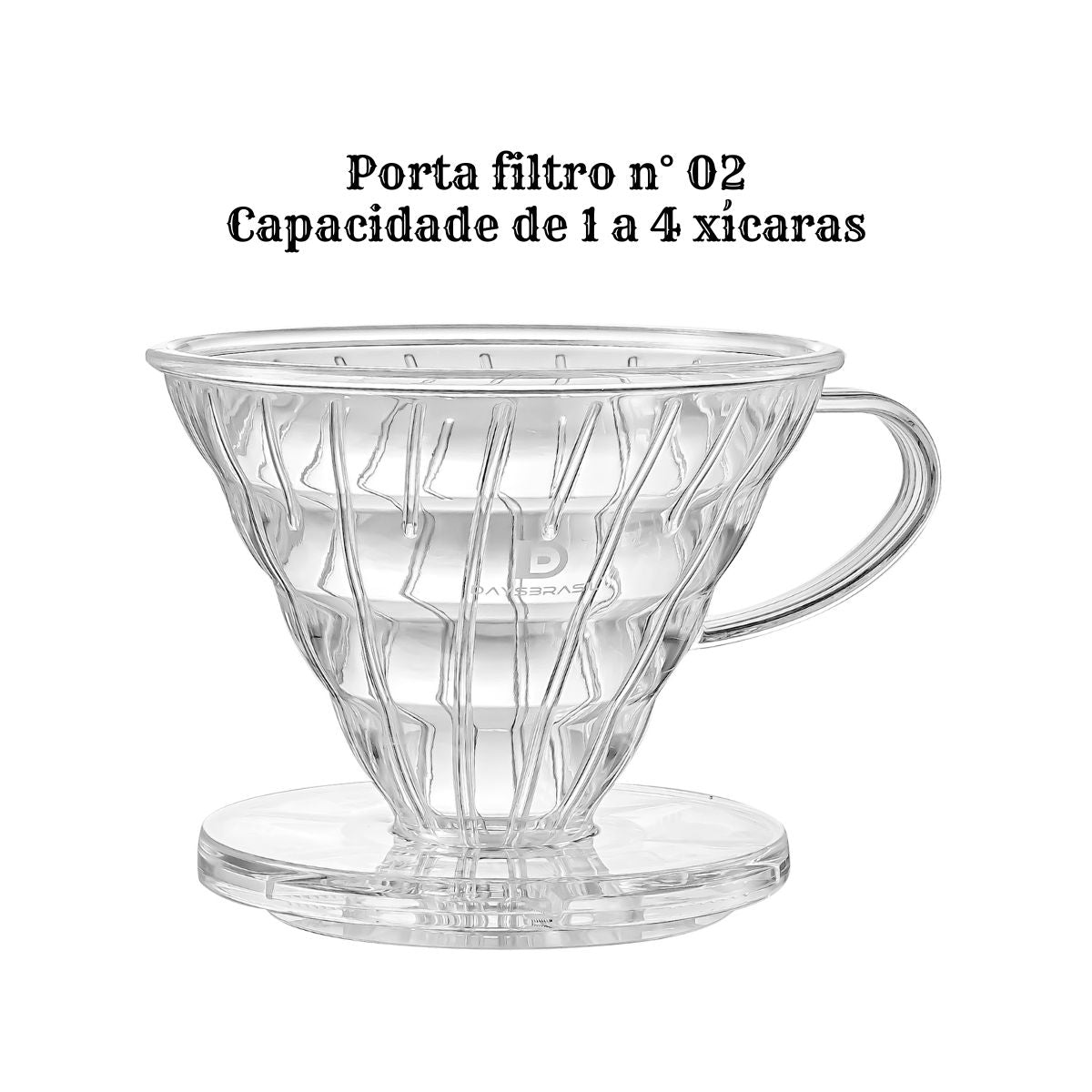 Suporte para Filtro de café Cônico V60 Tamanho 02 com colher dosadora