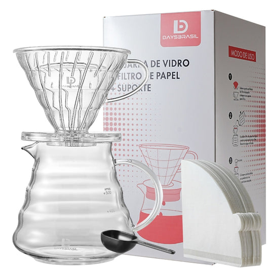 Conjunto Kit Tipo V60 para Coar Café Tamanho 02