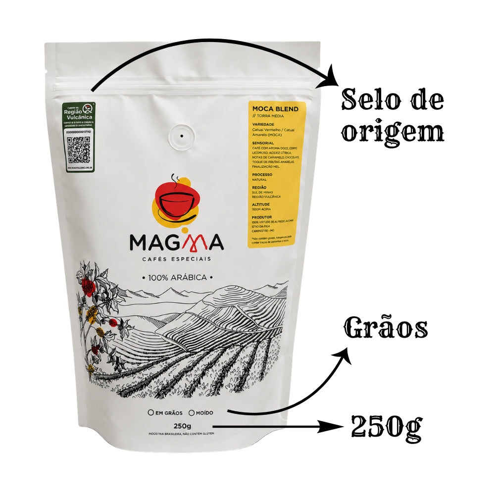 Café Especial Moca Blend em Grãos 250g