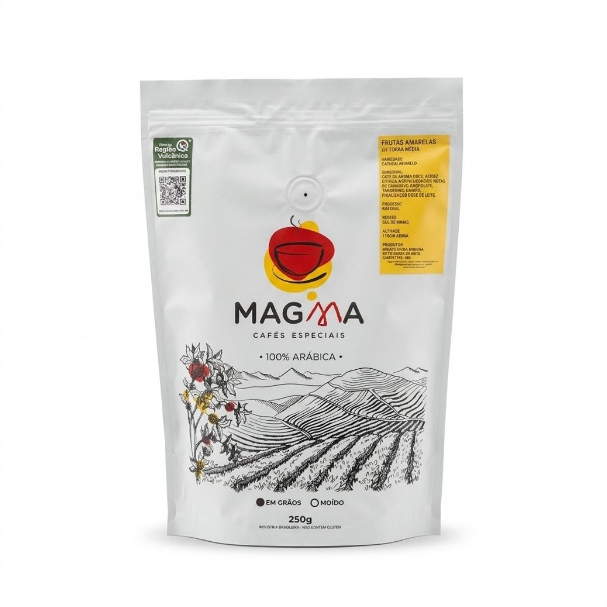 Café Especial Frutas Amarelas Grãos 250g 85,5 Pontos 100% Arábica