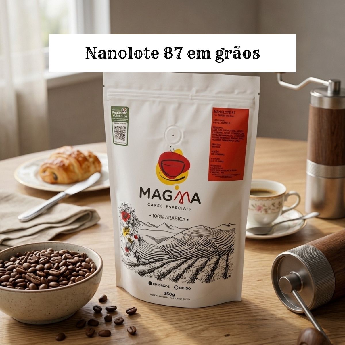 Café Especial Nanolote 87 Pontos em Grãos 250g 100% Arábica