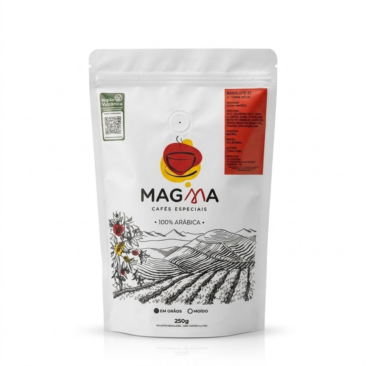 Café Especial Nanolote 87 Pontos em Grãos 250g 100% Arábica