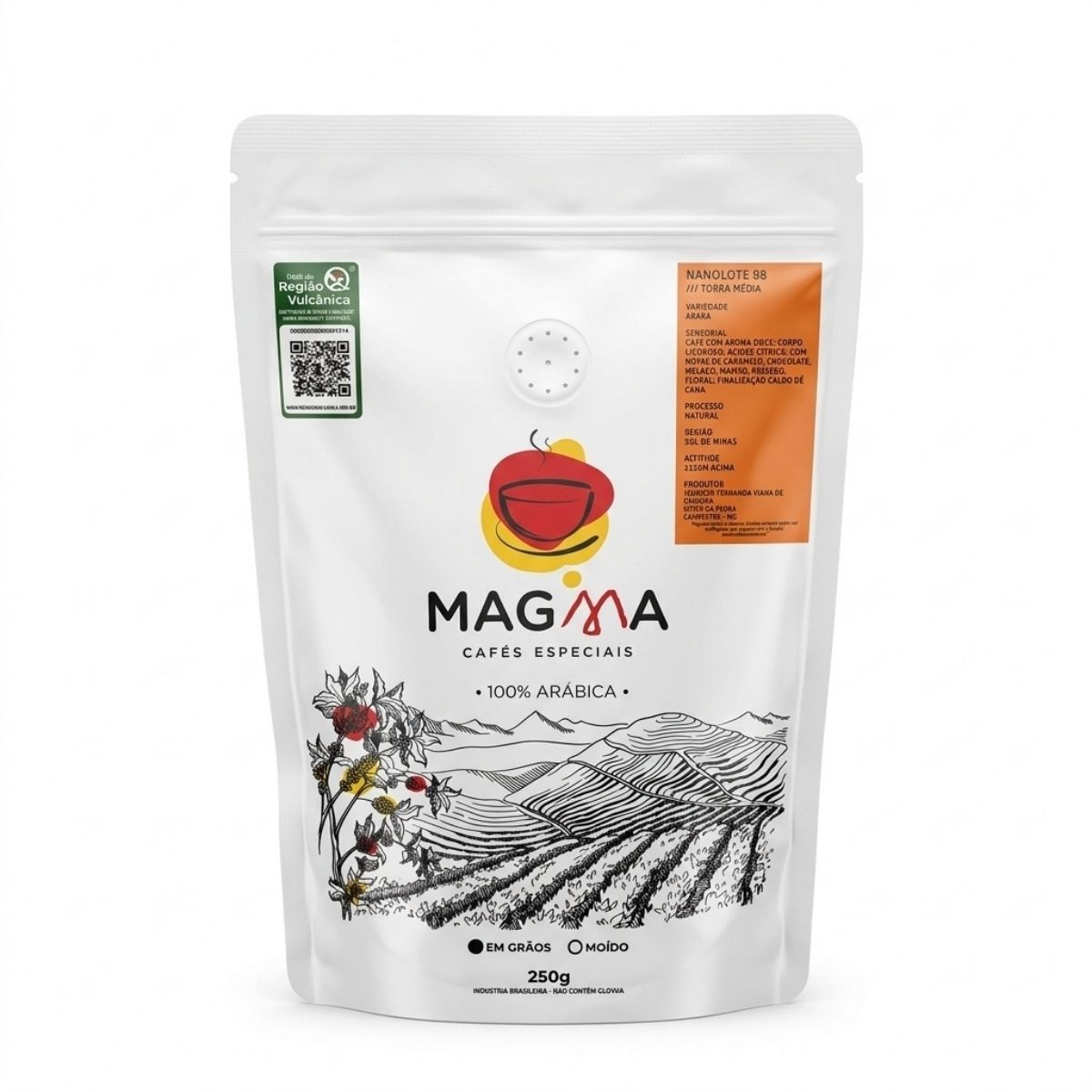 Café Especial Nanolote 88 Pontos em Grãos 250g 100% Arábica
