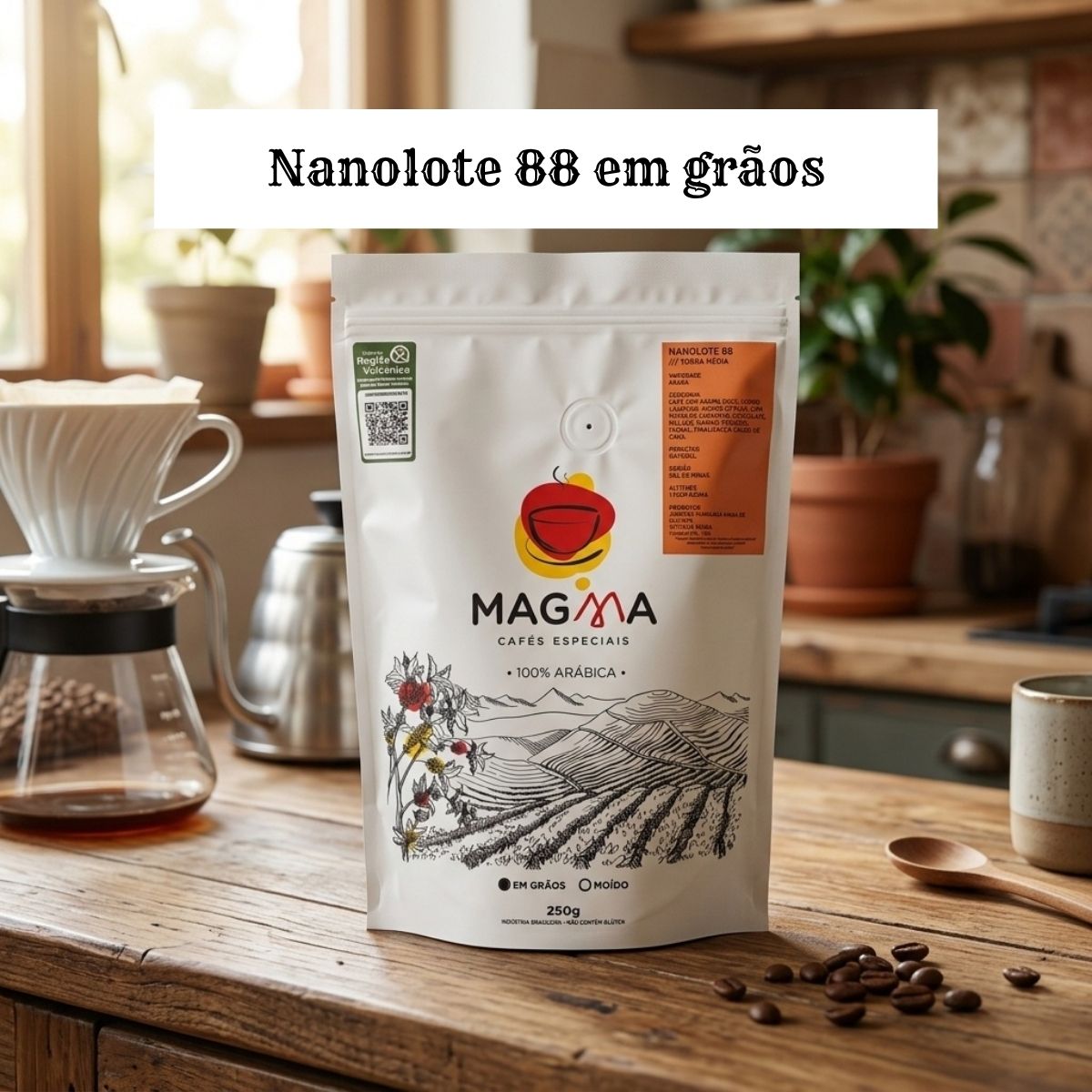 Café Especial Nanolote 88 Pontos em Grãos 250g 100% Arábica