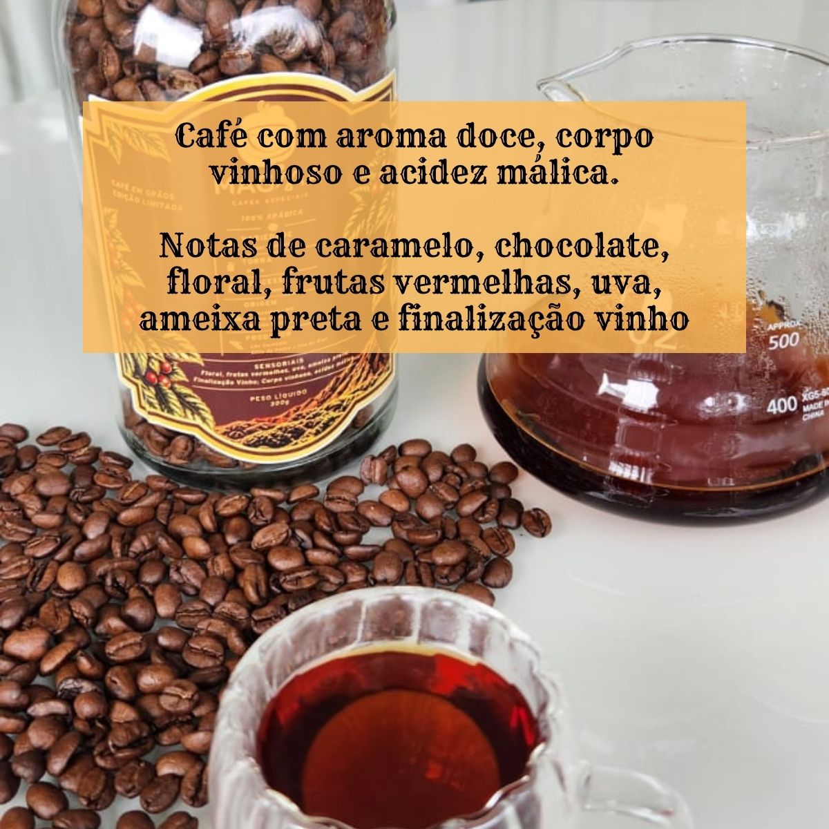 Café Especial Magma Edição Limitada 300g Café Fermentado em Grãos na Garrafa 87 Pontos