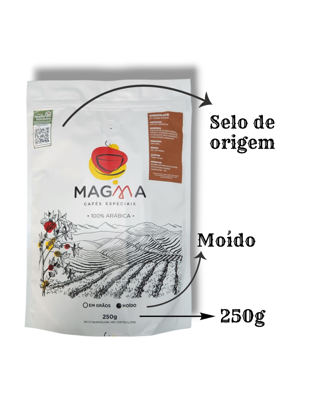 Kit Café Especial Magma 3 Aromas 250g MOÍDO 100% Arábica