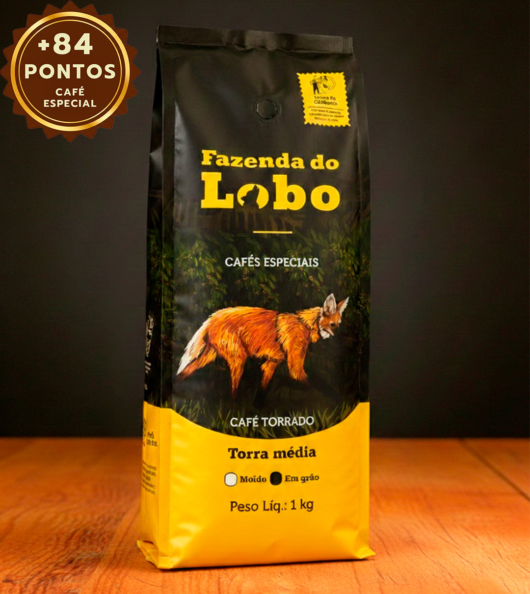 Café Especial +84 Pts Fazenda Do Lobo 1kg Sul de Minas