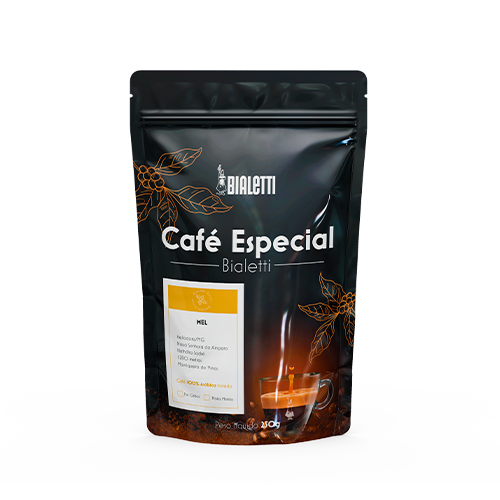 Café Mel 250g Bialetti 100% Arábica Especial 85 Pontos Moka