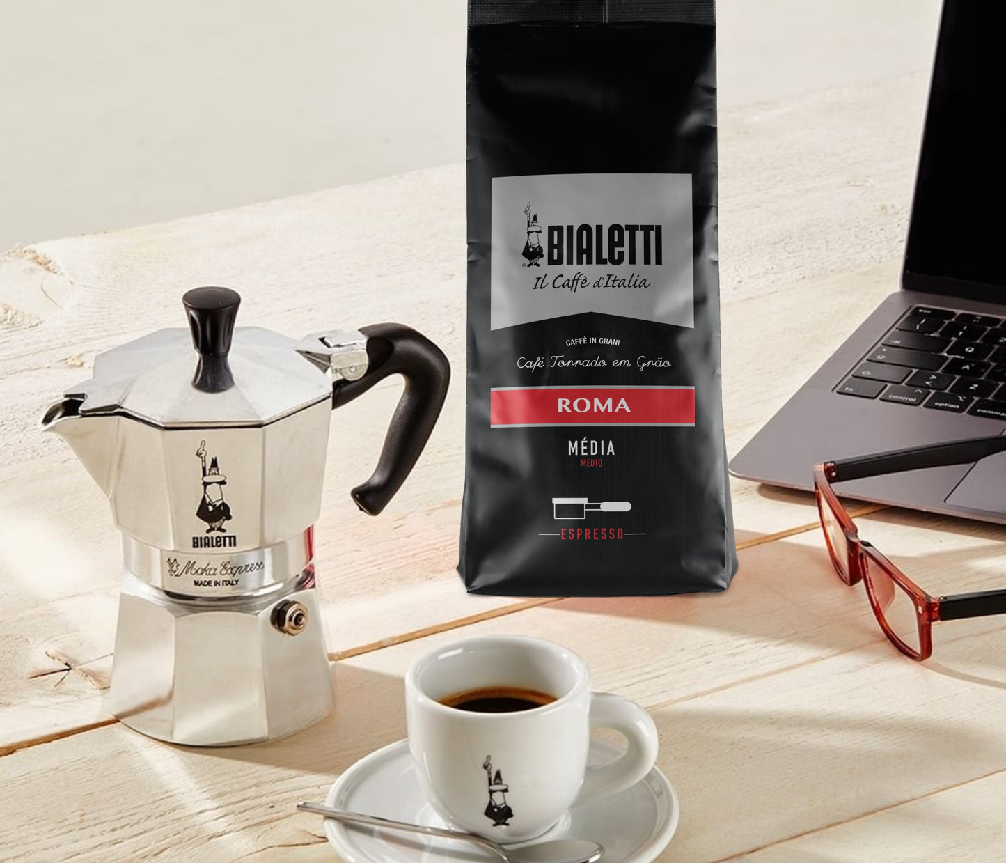 Café Roma 500g Grãos Bialetti