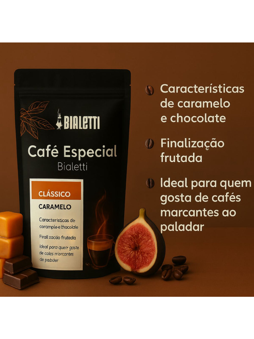 Café Classico Caramelo em grão 250g Bialetti