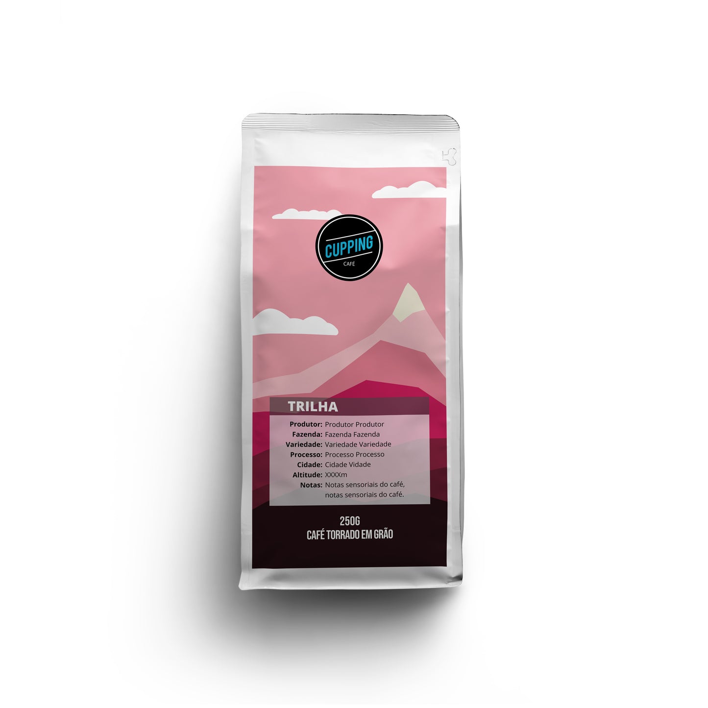 Café Cupping Café Pacote 250g Trilha Grãos