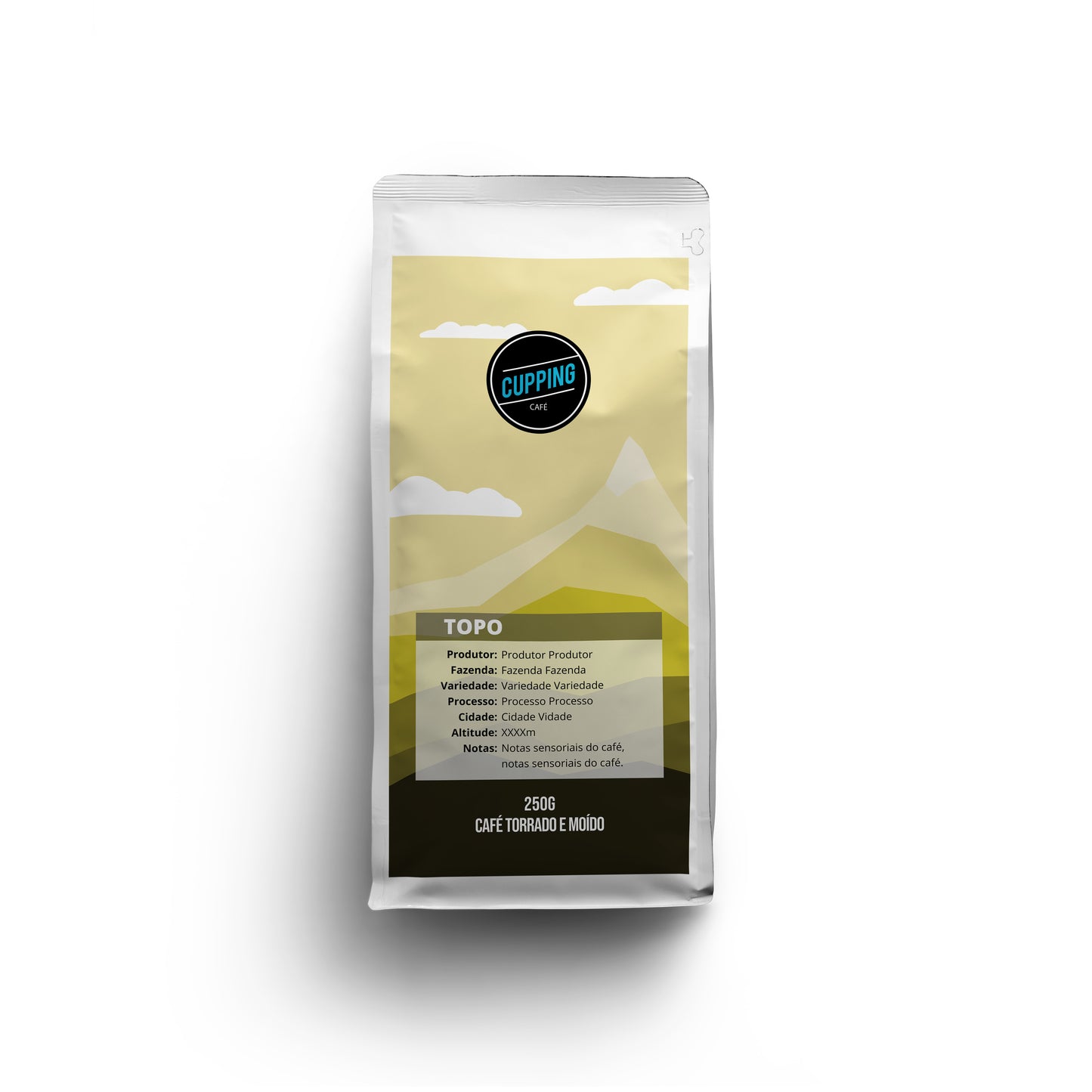 Café Cupping Café Pacote 250g Topo Moído