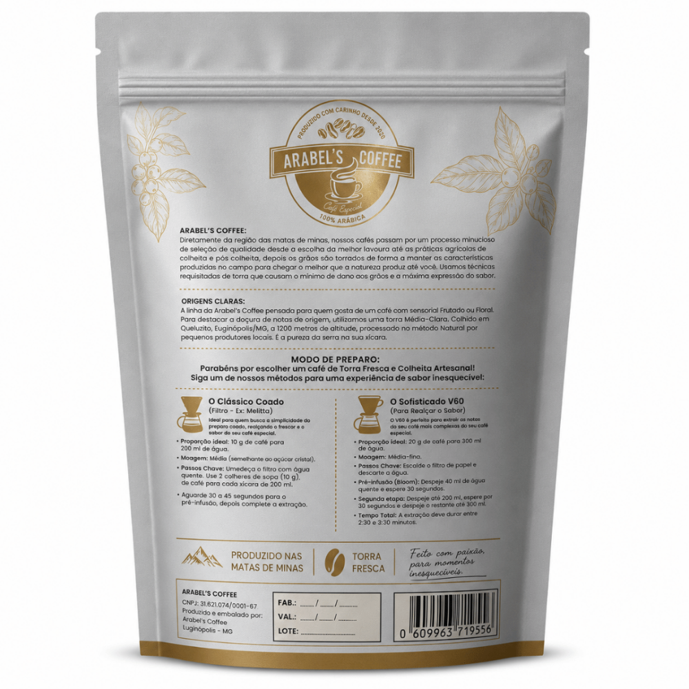 Café Especial Arabel's Coffee Origens Claras