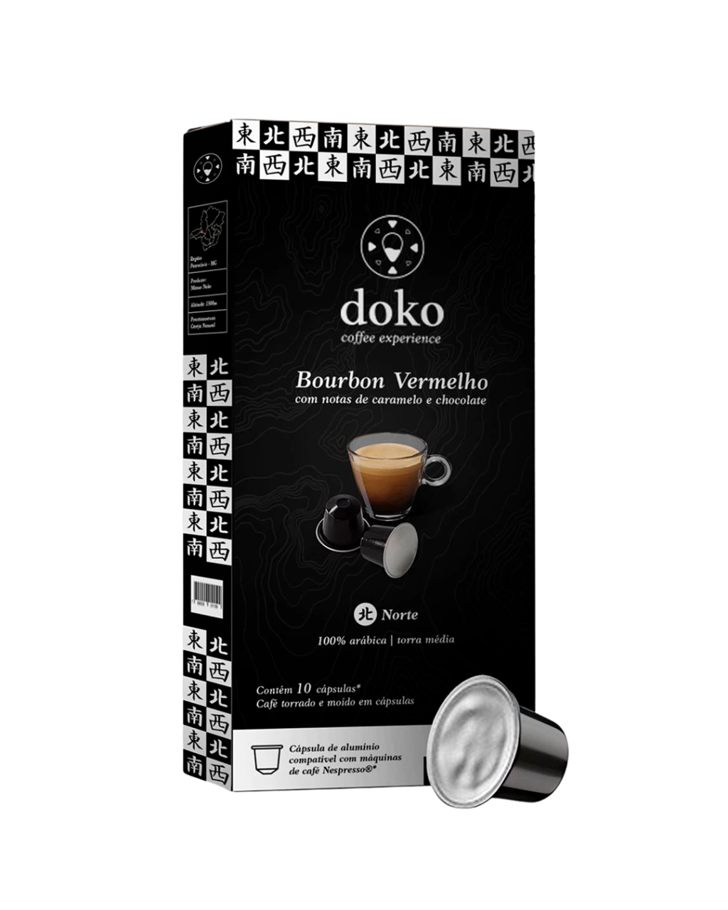 Cápsula Doko Cafés Nespresso Café suave com notas de chocolate e maracujá
