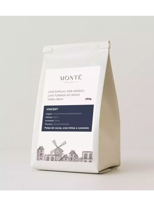 Café Especial Montê Em Grãos Torra Média 100% Arábica | Vincent 250g