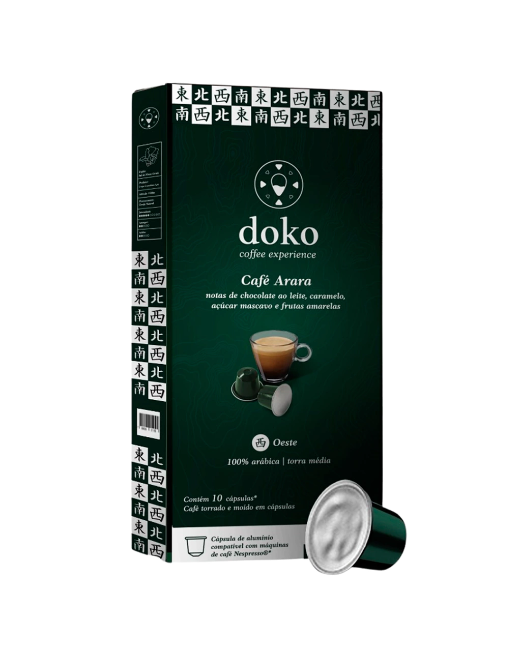 Cápsula Doko Cafés: Espresso Intenso com Chocolate e Caramelo