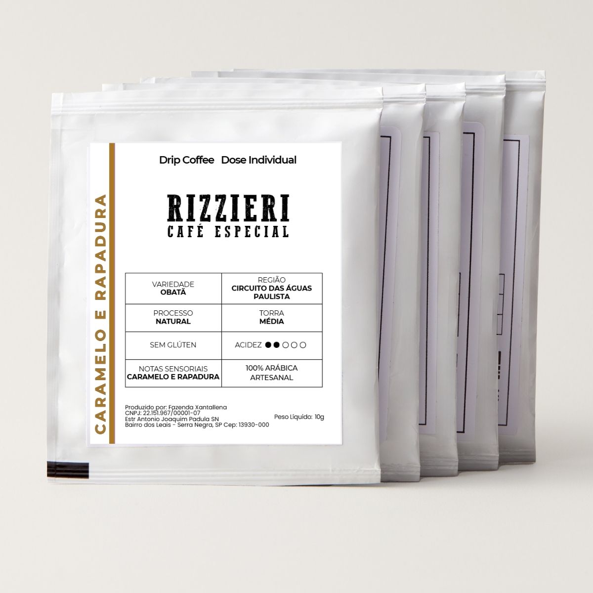 Café Obatã Dripp Coffe 10un Caramelo e Rapadura Rizzieri Café