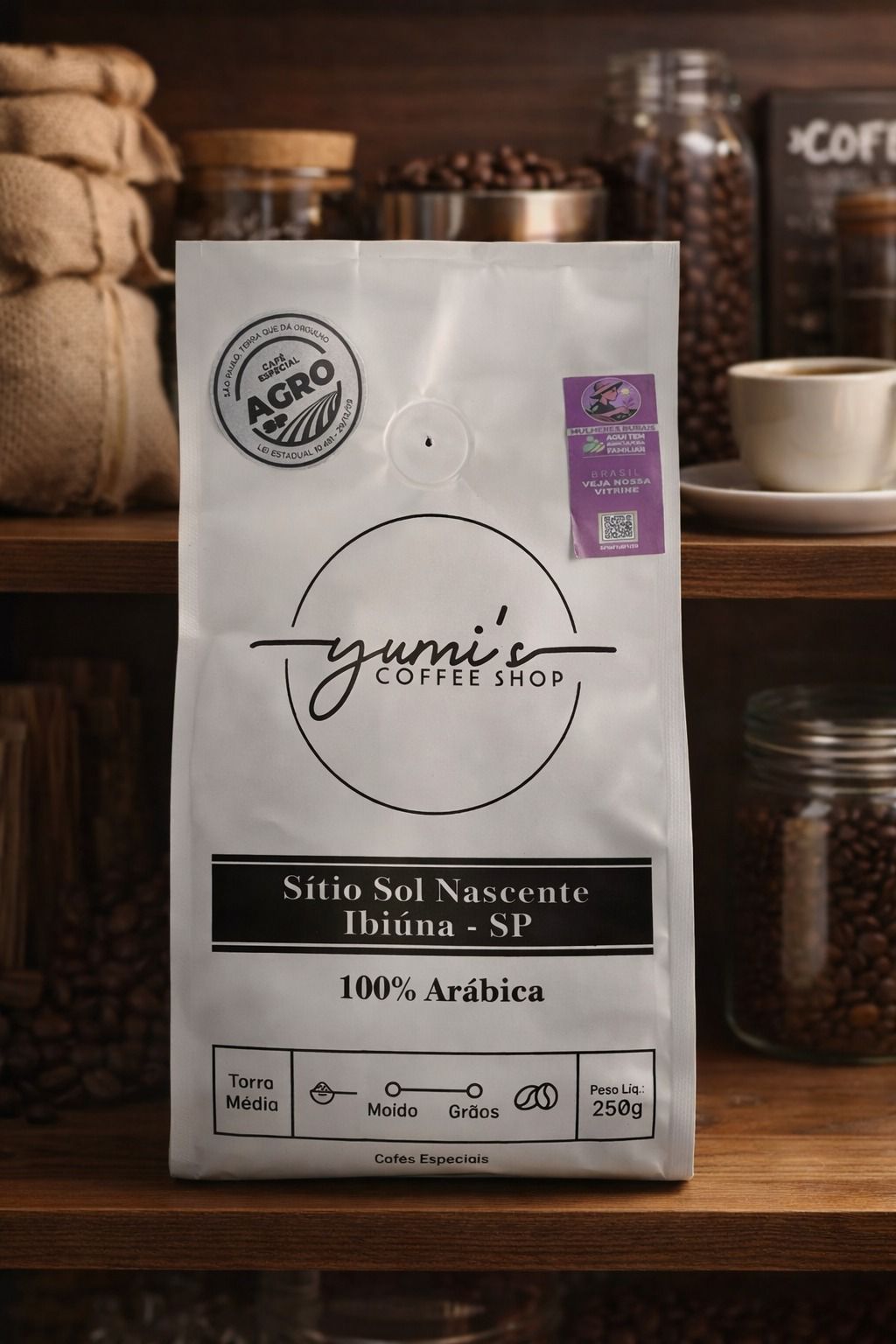Café Sítio Sol Nascente Moído 84pt Especial Caramelo Frutado 250g