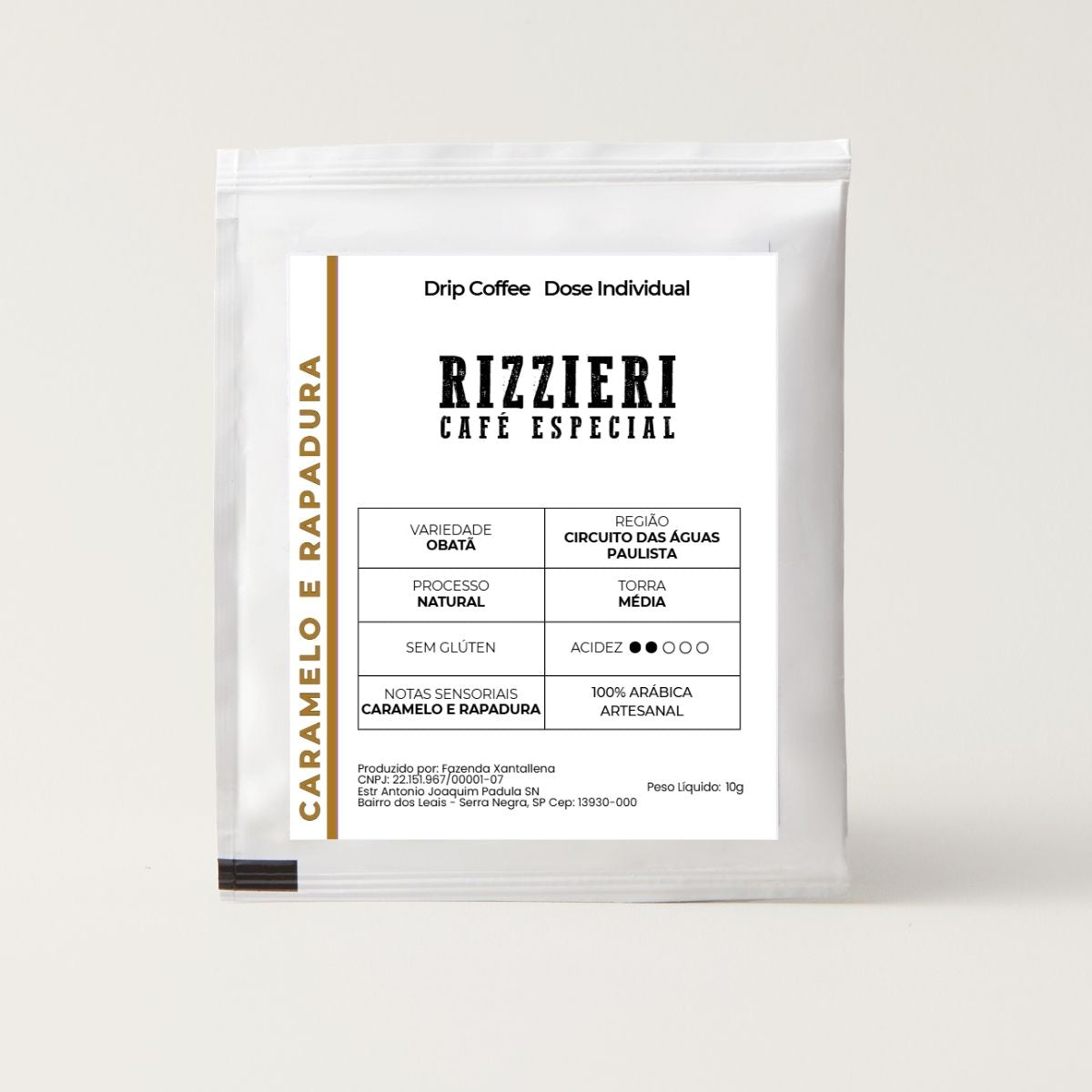 Café Obatã Dripp Coffe 10un Caramelo e Rapadura Rizzieri Café